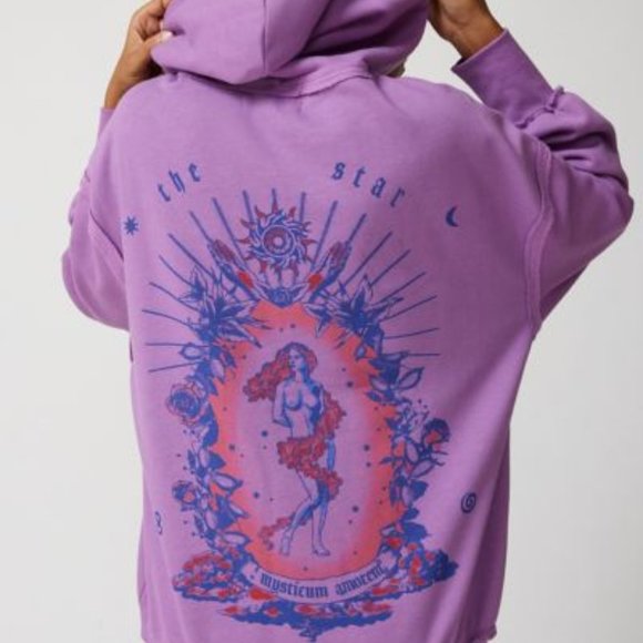NTW UO Mystical Goddess Nate Hoodie Purple Oversized Sweatshirt Hoodie - Picture 3 of 9